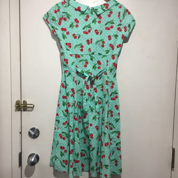 VINTAGE HEART of  HAUTE MIDI PRINTED  DRESSES SIZE S - Picture 5 of 8